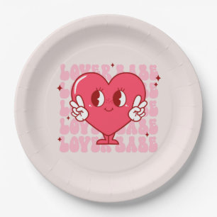 Lover Babe Schattige lachend hart en herhalende Papieren Bordje