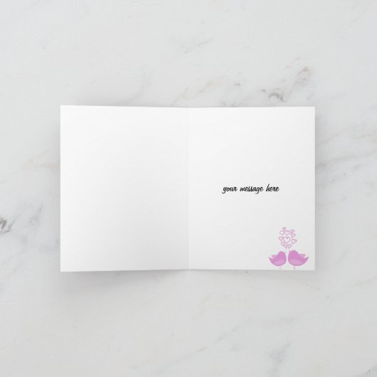 Lover Birds Valentijnsdag Kaarten (Binnen)