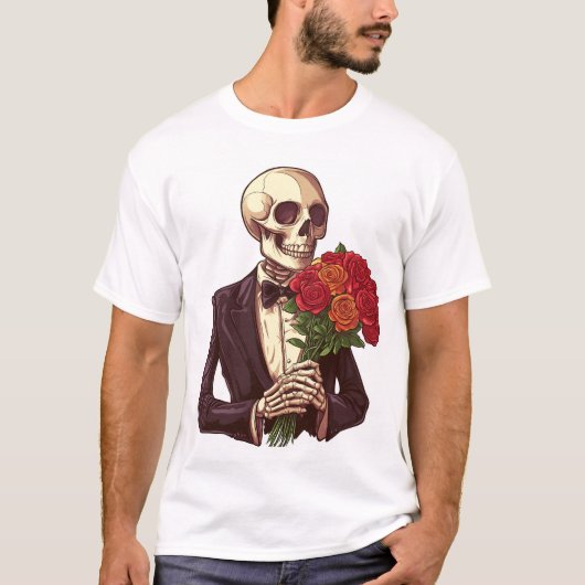 Lover Bones � Funny Romantic Skeleton T-shirt (Voorkant)