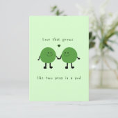Lover Card Peas - cute two peas in a pod (Staand voorkant)
