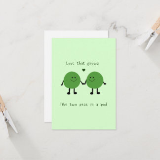 Lover Card Peas - cute two peas in a pod
