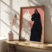 Lover Cats Valentijn Felines Pastel Art Print