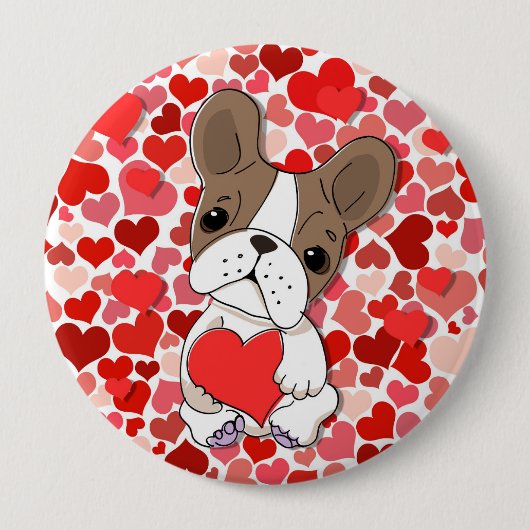 Lover Dog Ronde Button 4,0 Cm (Voorkant)