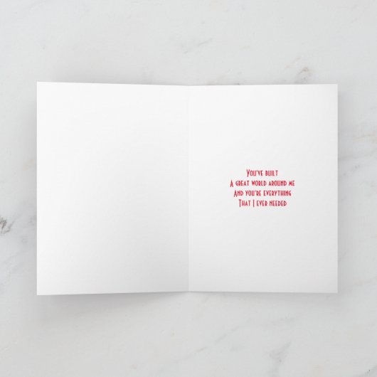 Lover en beste vriend kaart (Binnen)