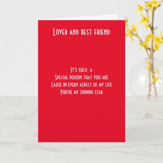 Lover en beste vriend kaart (Gele Bloem)