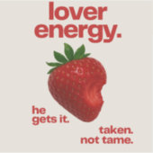 Lover Energy Vinyl Sticker | Aardbei Beet Decal (Voorkant)