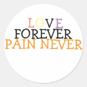 Lover Forever Ronde Sticker (Voorkant)