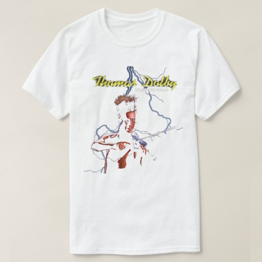 Lover geeft Thomas Dolby een cadeau voor films T-shirt (Design voorkant)