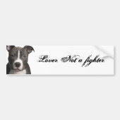 Lover. Geen vechtster. Bumpersticker (Voorkant)