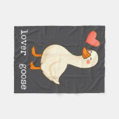 Lover Goose And Fighter Goose, Funny Couple Goose  Fleece Deken (Voorkant (Horizontaal))