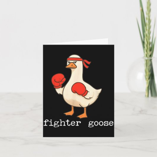 Lover Goose And Fighter Goose, Funny Couple Goose Kaart (Voorkant)