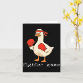 Lover Goose And Fighter Goose, Funny Couple Goose Kaart (Gele Bloem)