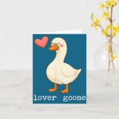 Lover Goose And Fighter Goose, Funny Couple Goose  Kaart (Gele Bloem)