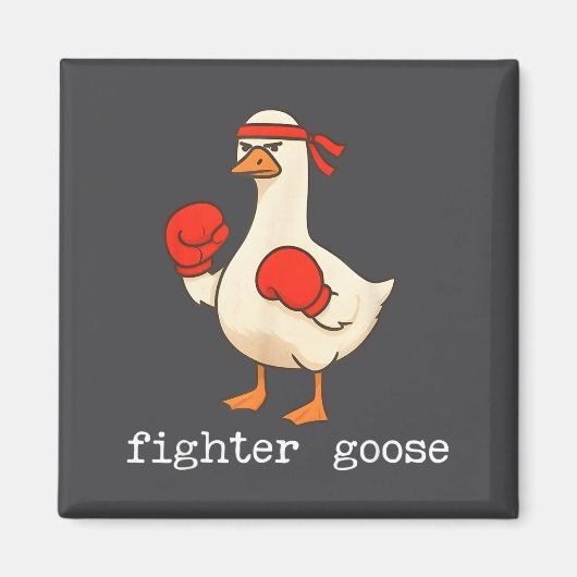 Lover Goose And Fighter Goose, Funny Couple Goose  Magneet (Voorkant)