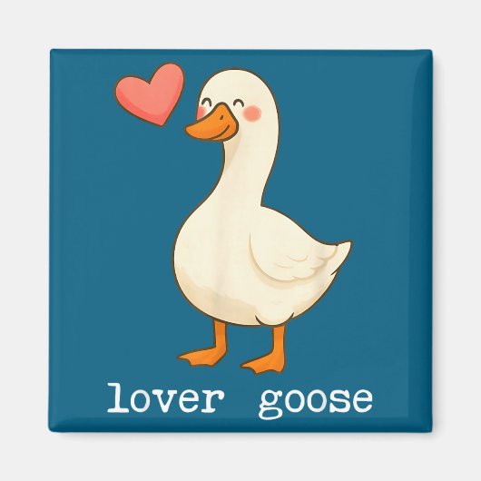 Lover Goose And Fighter Goose, Funny Couple Goose  Magneet (Voorkant)