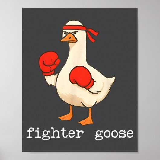 Lover Goose And Fighter Goose, Funny Couple Goose  Poster (Voorkant)