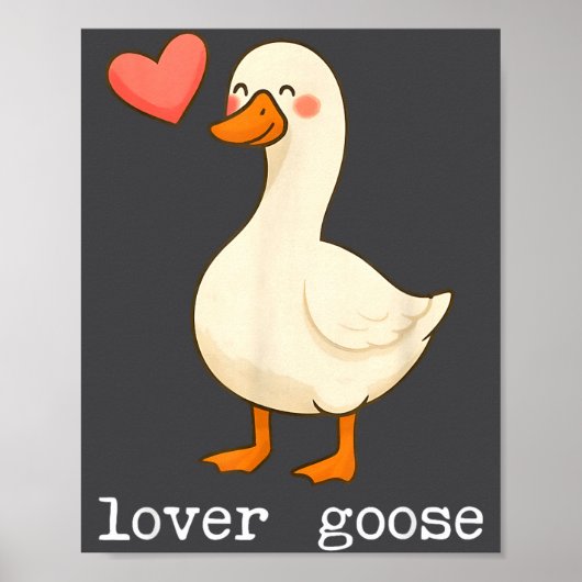 Lover Goose And Fighter Goose, Funny Couple Goose Poster (Voorkant)
