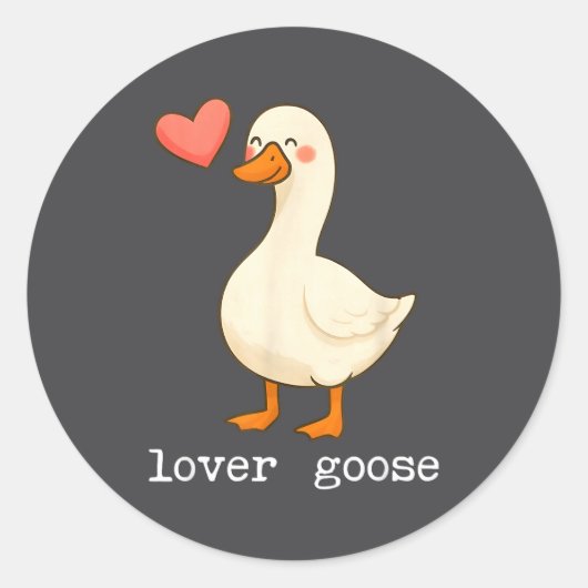 Lover Goose And Fighter Goose, Funny Couple Goose  Ronde Sticker (Voorkant)