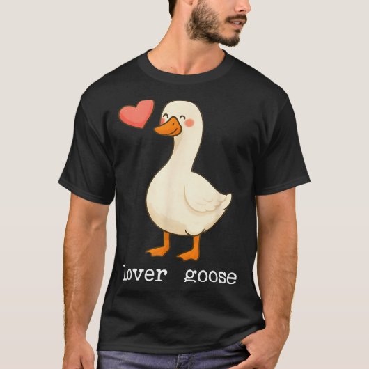 Lover Goose And Fighter Goose, Funny Couple Goose  T-shirt (Voorkant)