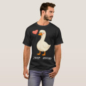 Lover Goose And Fighter Goose, Funny Couple Goose  T-shirt (Voorkant volledig)