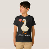 Lover Goose And Fighter Goose, Funny Couple Goose  T-shirt (Voorkant volledig)