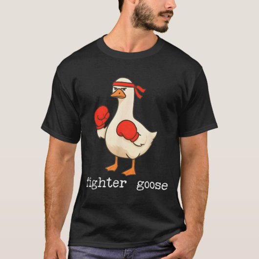 Lover Goose And Fighter Goose, Funny Couple Goose  T-shirt (Voorkant)