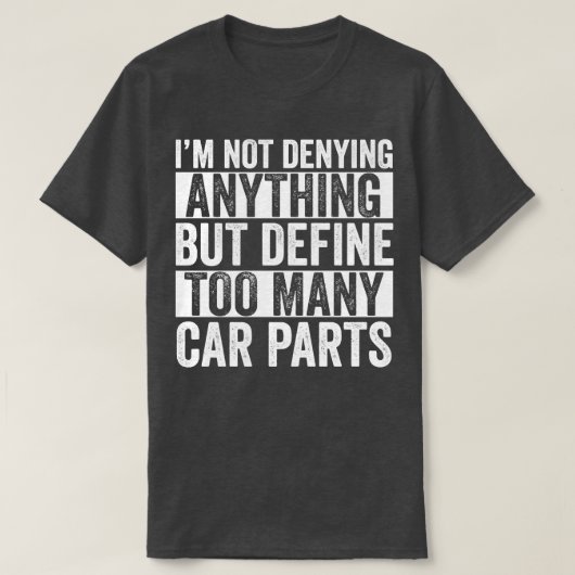Lover Grappige Onderdelen Auto Mechanische Garage T-shirt (Design voorkant)