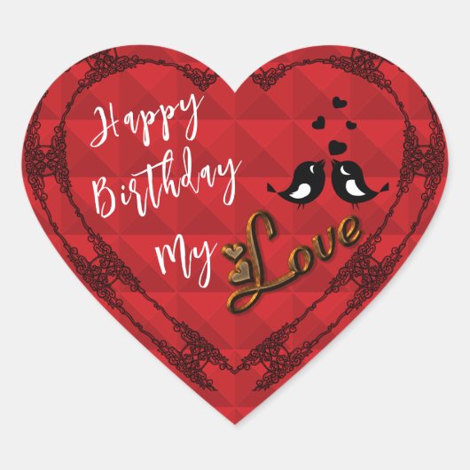Lover Hart Sticker (Voorkant)