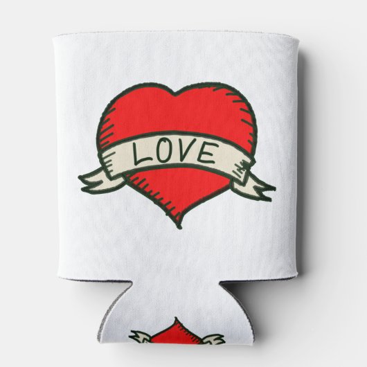 Lover Heart Shape Tekening Blikjeskoeler (Achterkant)