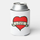 Lover Heart Shape Tekening Blikjeskoeler (Blikje Achterkant)