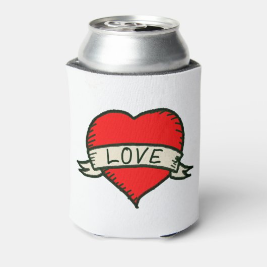 Lover Heart Shape Tekening Blikjeskoeler (Blikje Achterkant)