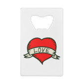 Lover Heart Shape Tekening Creditkaart Flessenopener (Achterkant)