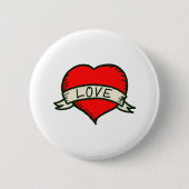 Lover Heart Shape Tekening Ronde Button 5,7 Cm (Voorkant)