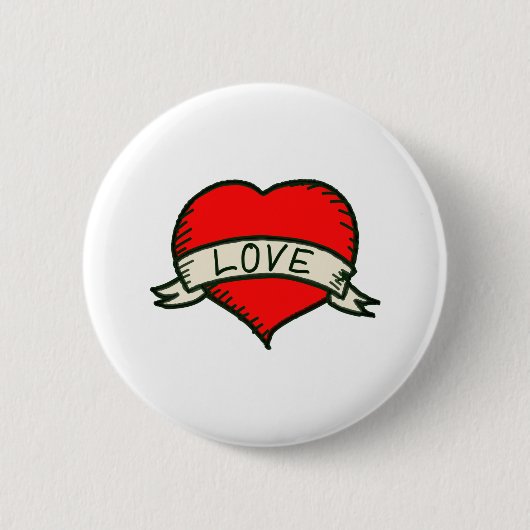 Lover Heart Shape Tekening Ronde Button 5,7 Cm (Voorkant)