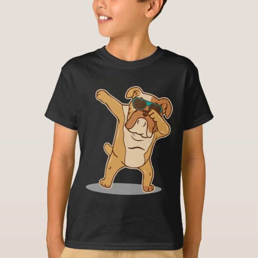 Lover I Dabbing Engelse Bulldog T-shirt (Voorkant)