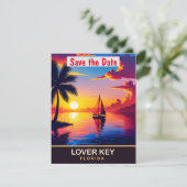 Lover Key Florida Romantische Trouw Uitnodiging (Staand voorkant)