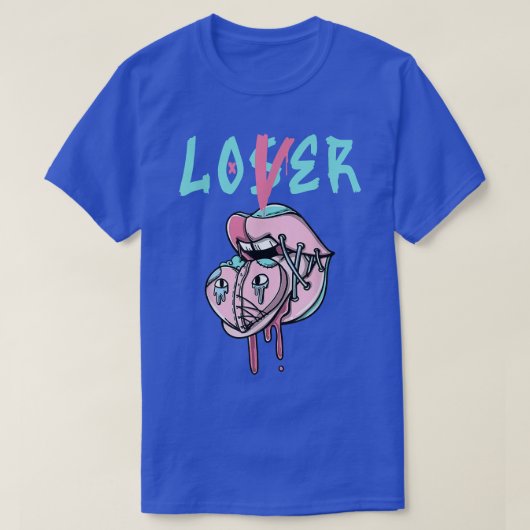 Lover Loser Pink Gothic Heart Lips Costume Ha T-shirt (Design voorkant)