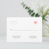 {Lover} Modern Wedding RSVP Kaartje (Staand voorkant)
