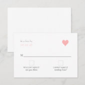 {Lover} Modern Wedding RSVP Kaartje (Voorkant / Achterkant)