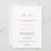 {Lover} Modern Wedding Uitnodiging (Voorkant)