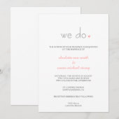 {Lover} Modern Wedding Uitnodiging (Voorkant / Achterkant)