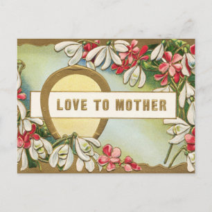 Lover naar Moeder Hoefijzer Floral Flowers Briefkaart