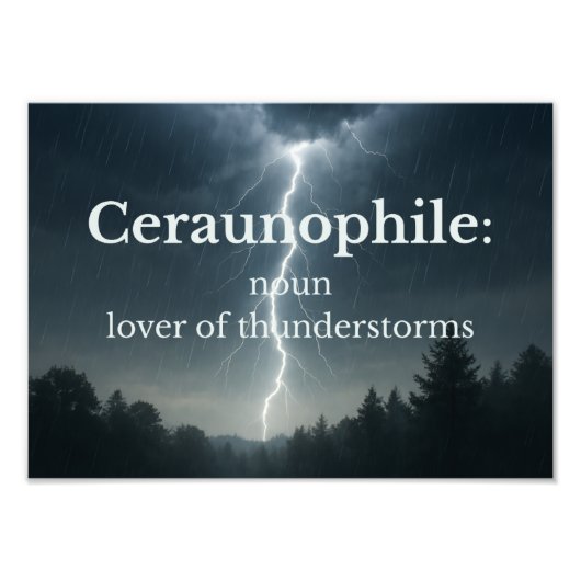 Lover of Thunder Storms Foto Afdruk (Voorkant)