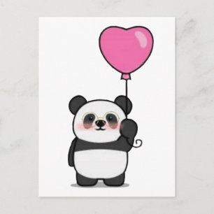 Lover panda/Valentijnsdag briefkaart