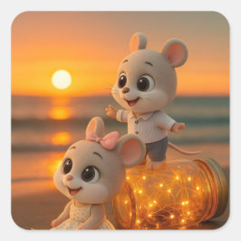 lover-sticker vierkante sticker