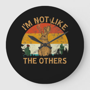 Lover Style Sunset Cactus Jackalope   Rabbit Lover Grote Klok