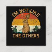 Lover Style Sunset Cactus Jackalope | Rabbit Lover Vierkante Visitekaartje (Voorkant)