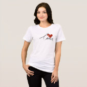 Lover T‑Shirt – Minimalistisch Hart Script Design Tri-Blend Shirt (Voorkant volledig)