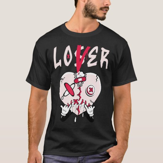 Lover toont het T-shirt van de hartslag om laag Ar (Voorkant)