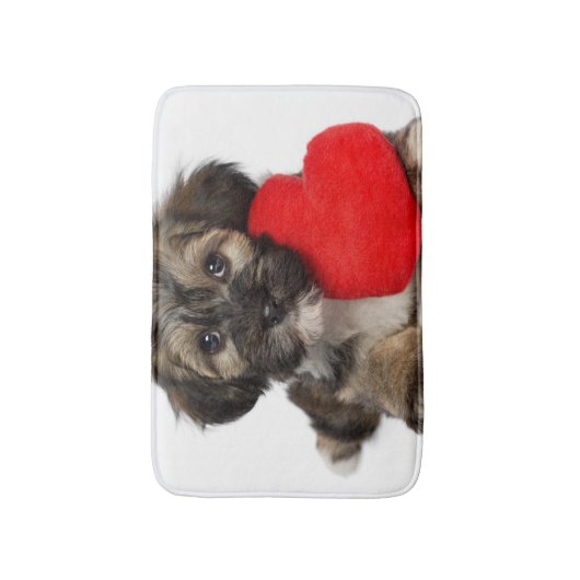 Lover Valentijn Havanese Puppy Dog Badmat (Voorkant Verticaal)